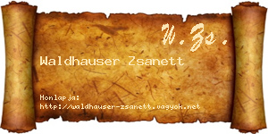 Waldhauser Zsanett névjegykártya