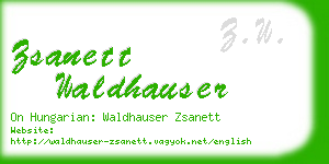 zsanett waldhauser business card